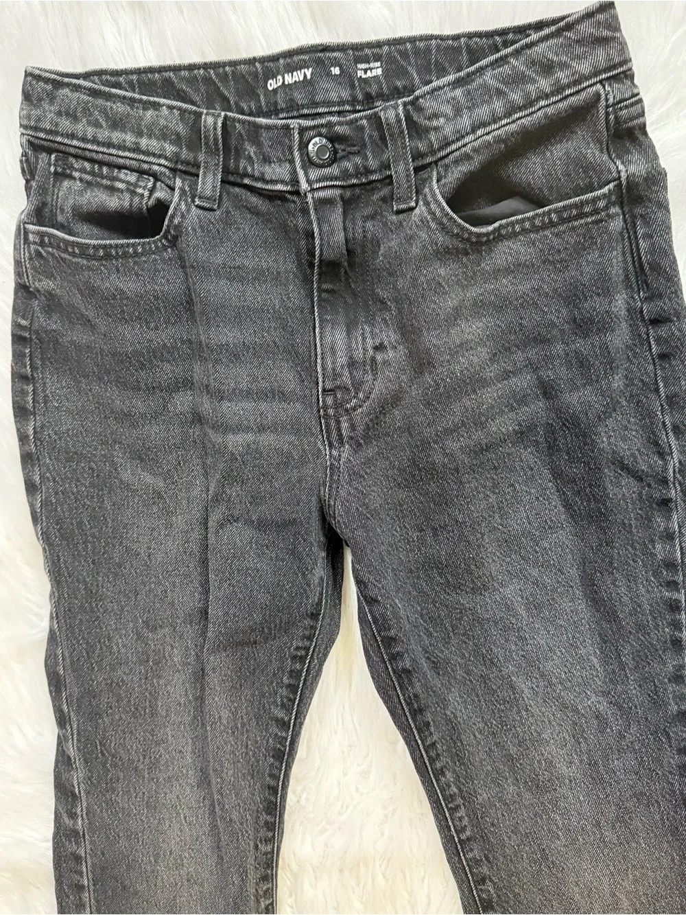 Old Navy Girls Black Faded Flare Jeans